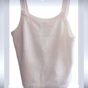 NWT Banana Republic White Crochet Knit Cami Tank Top Size‎ XL